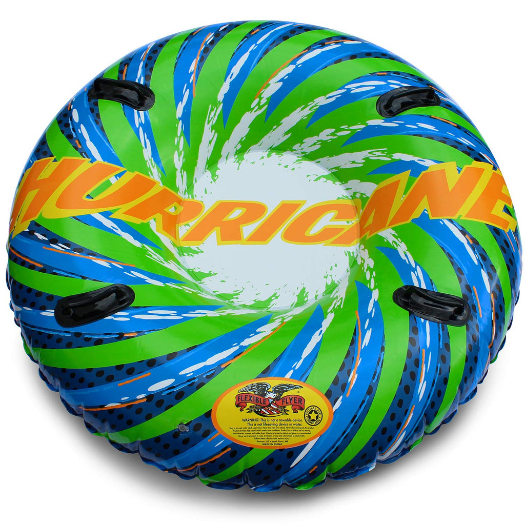 Flexible Flyer Hurricane 2-Person Snow & River Tube. Inflatable Pool Float & Double Sled Blue 56 inches